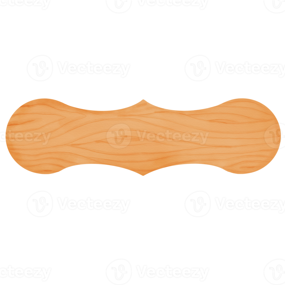 dekoratives aquarellholzbrett freie form nummer 2 png