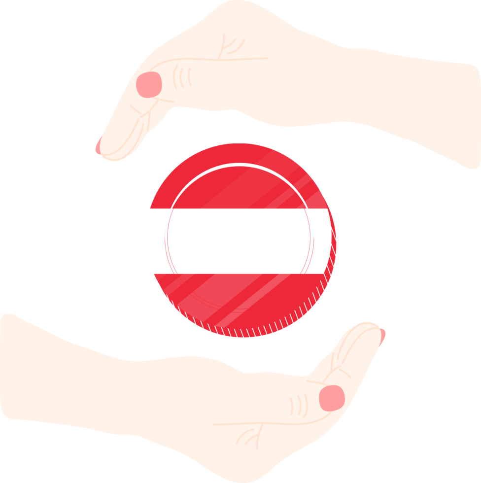 Austrian Flag vector hand drawn,EUR vector hand drawn png