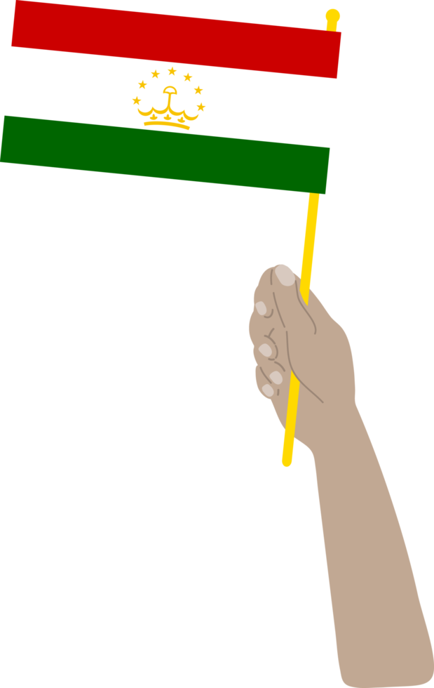 vecteur de drapeau tadjik dessiné à la main, vecteur somoni tadjik dessiné à la main png
