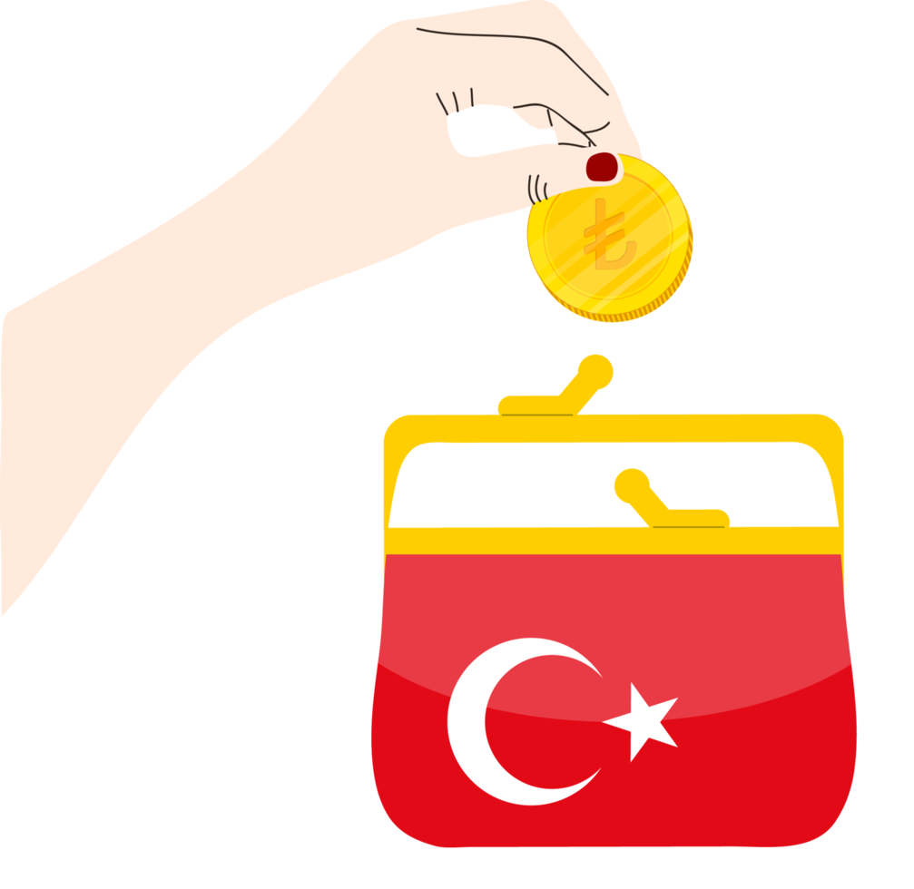 Türkische Flagge Vektor handgezeichnet, Türkische Lira Vektor handgezeichnet png