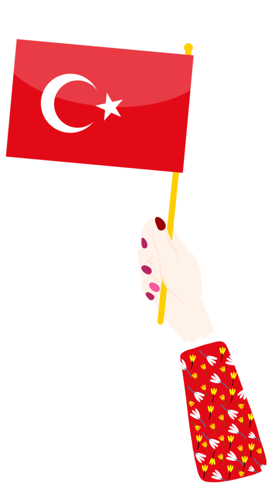 Turkish Flag vector hand drawn,Turkish Lira vector hand drawn png