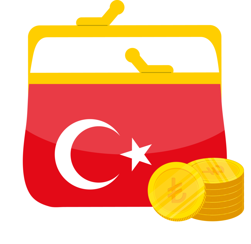 Turkish Flag vector hand drawn,Turkish Lira vector hand drawn png