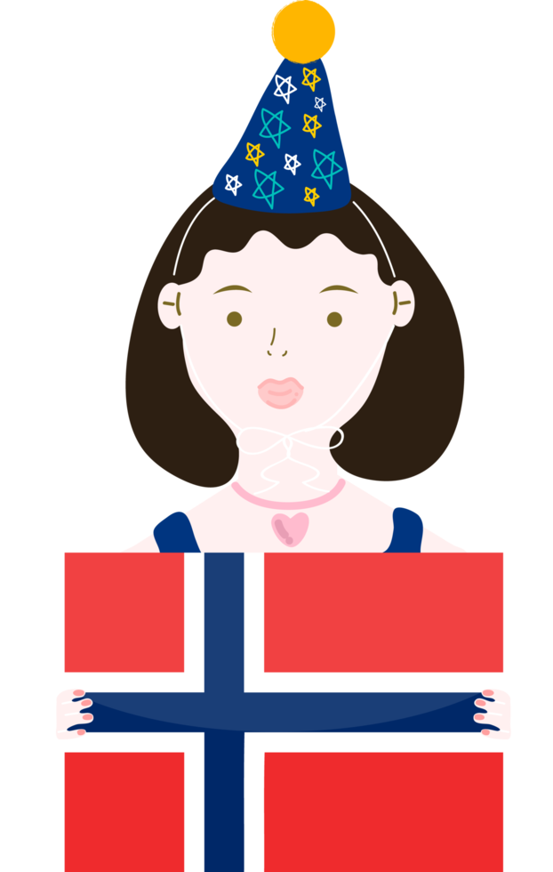 Norwegian Flag vector hand drawn,Norwegian krone vector hand drawn png