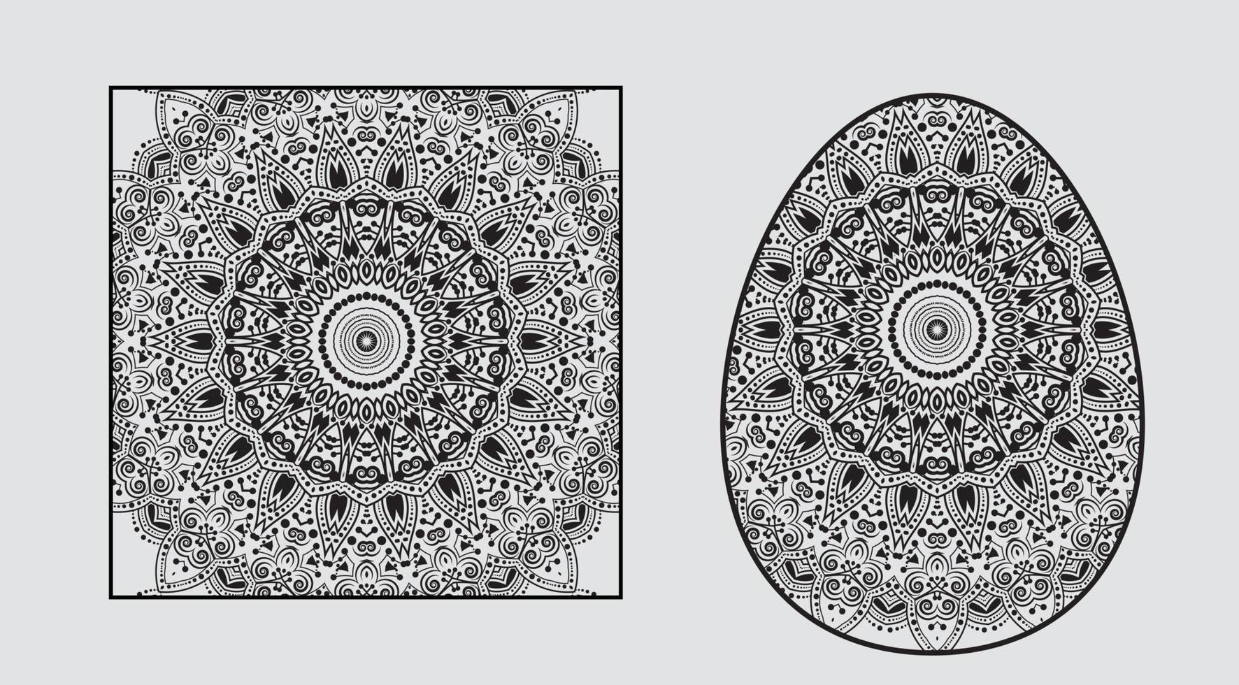 mandala cuadrada con flor de loto para mehndi, tatuaje vector