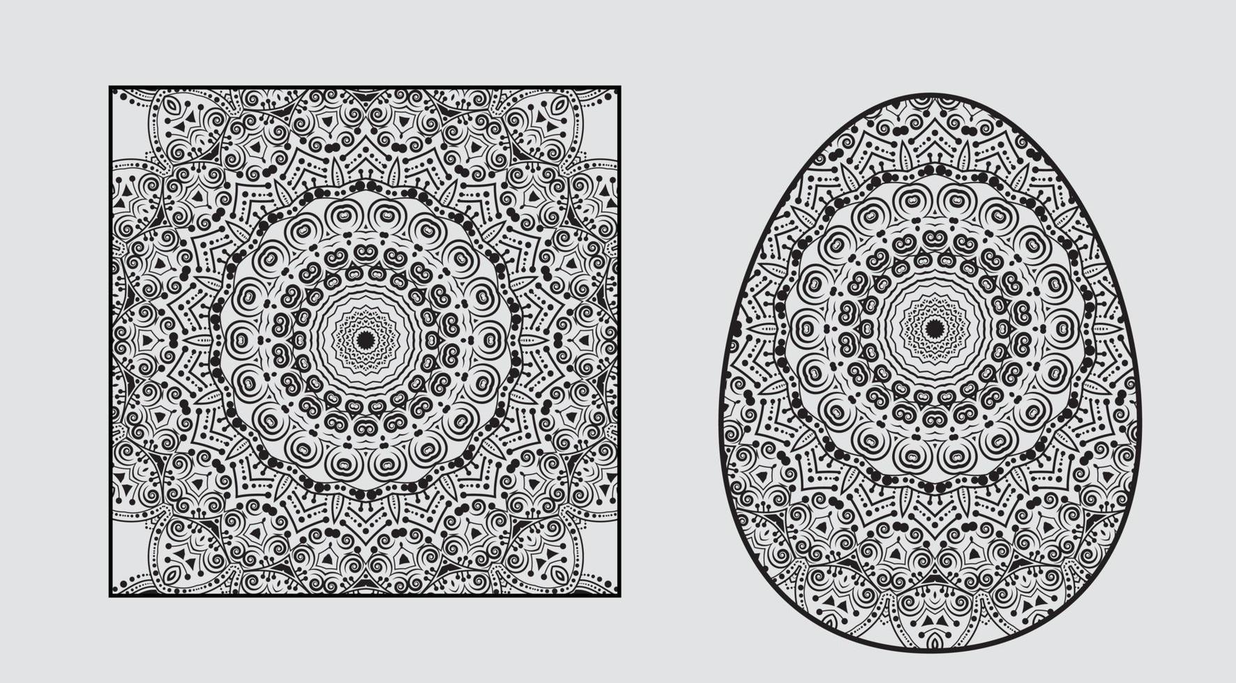 Mandala flower vector pattern design on white background for coloring page