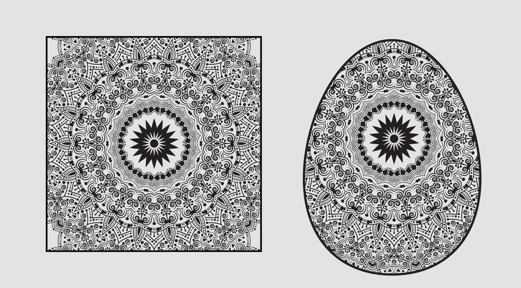Mandala with hand drawn elements and flowers vector