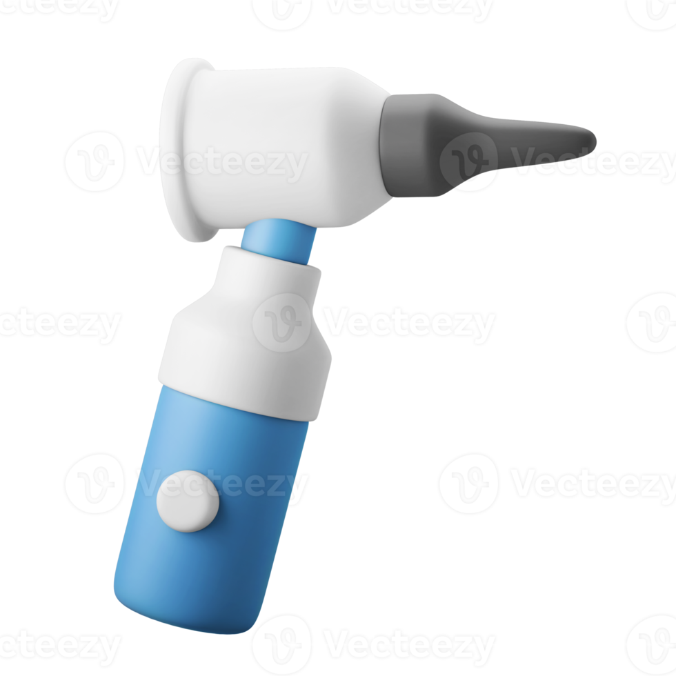 medical ear deaf checker otoscope tool 3d icon illustration png