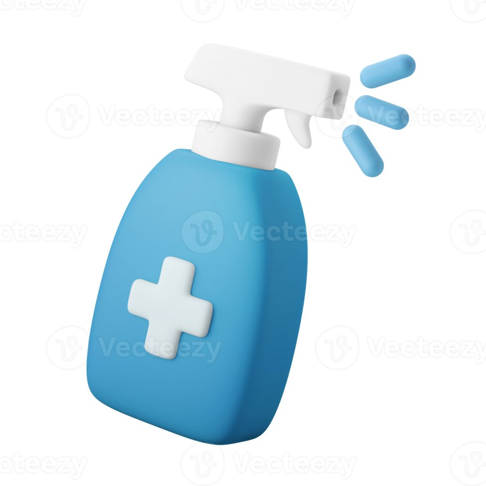 disinfectant spray bottle 3d illustration icon png