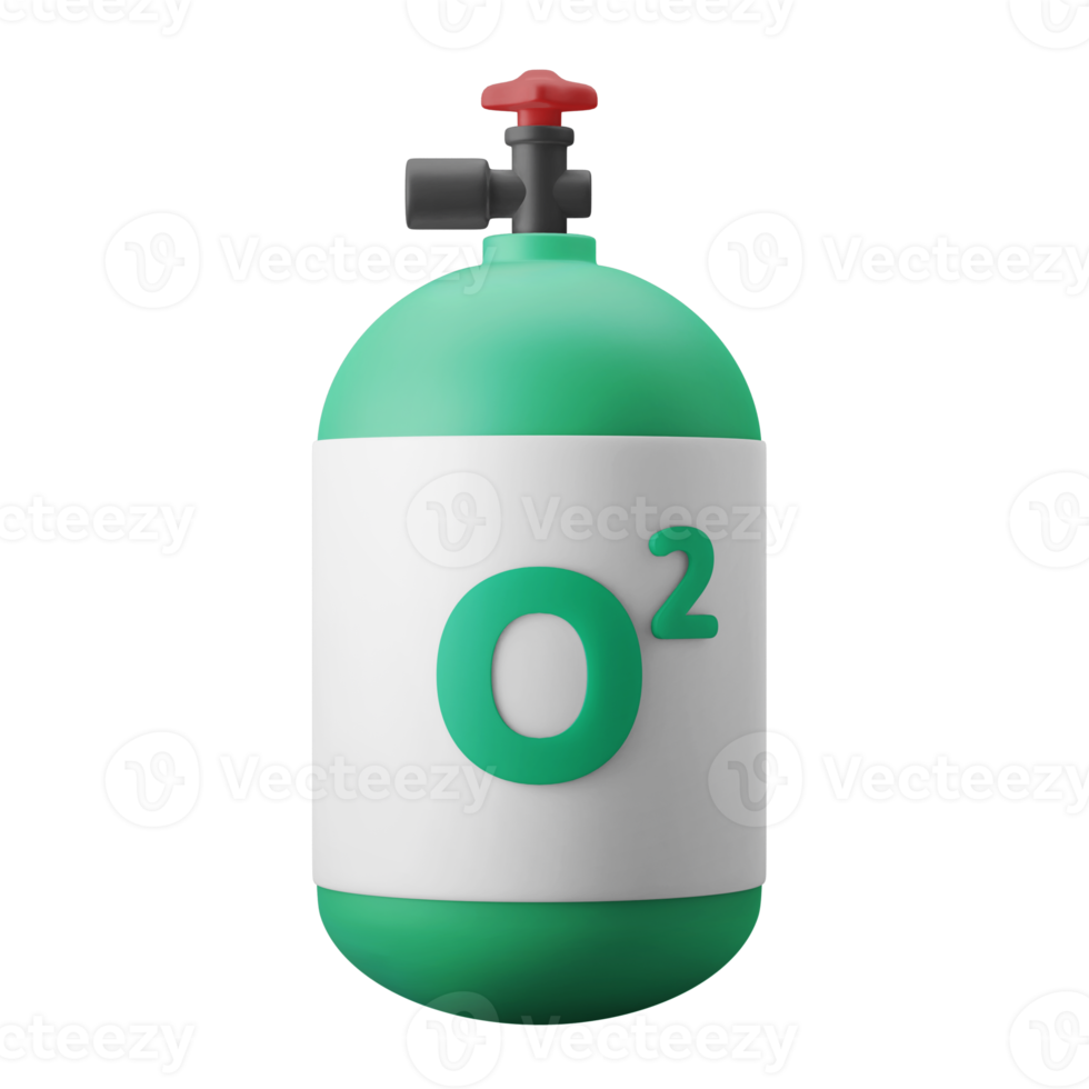 medical oxygen refill tank 3d icon illustration png