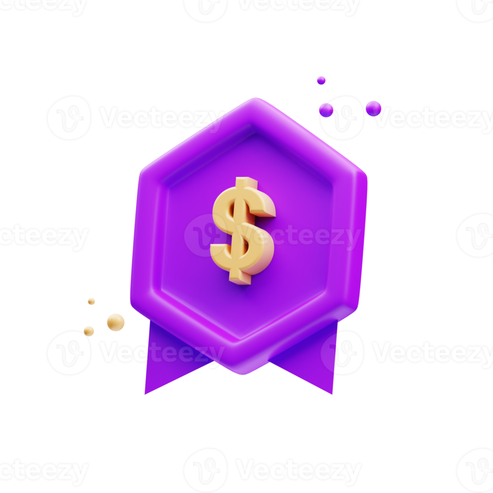 3d purple financial and investment icon illustration rendering png