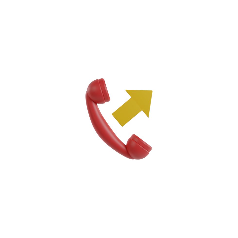 icono de teléfono aislado 3d png