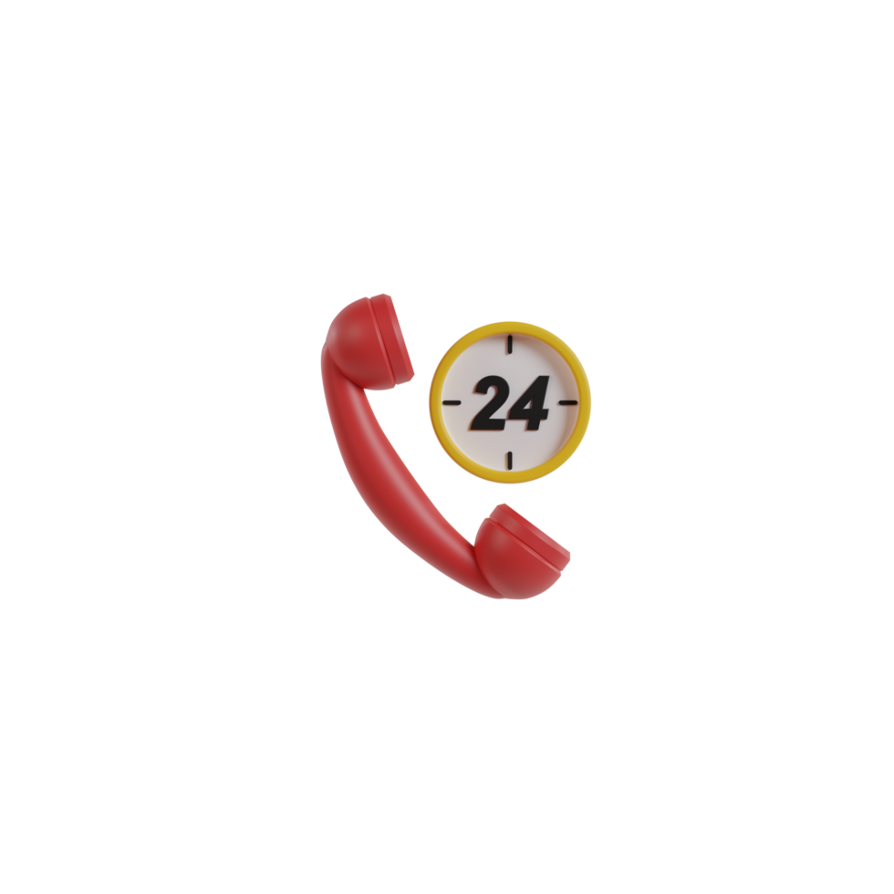 icône de téléphone isolé 3d png