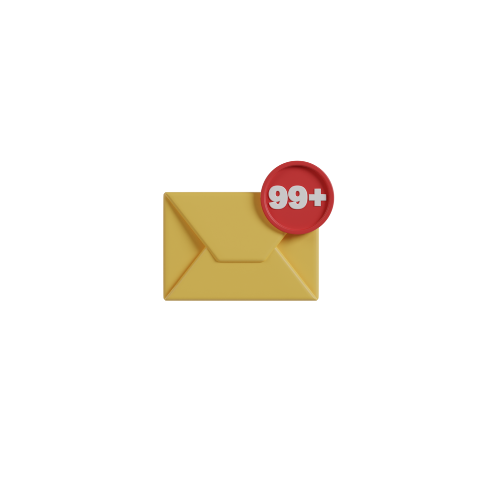 3D Isolated Message Icon png