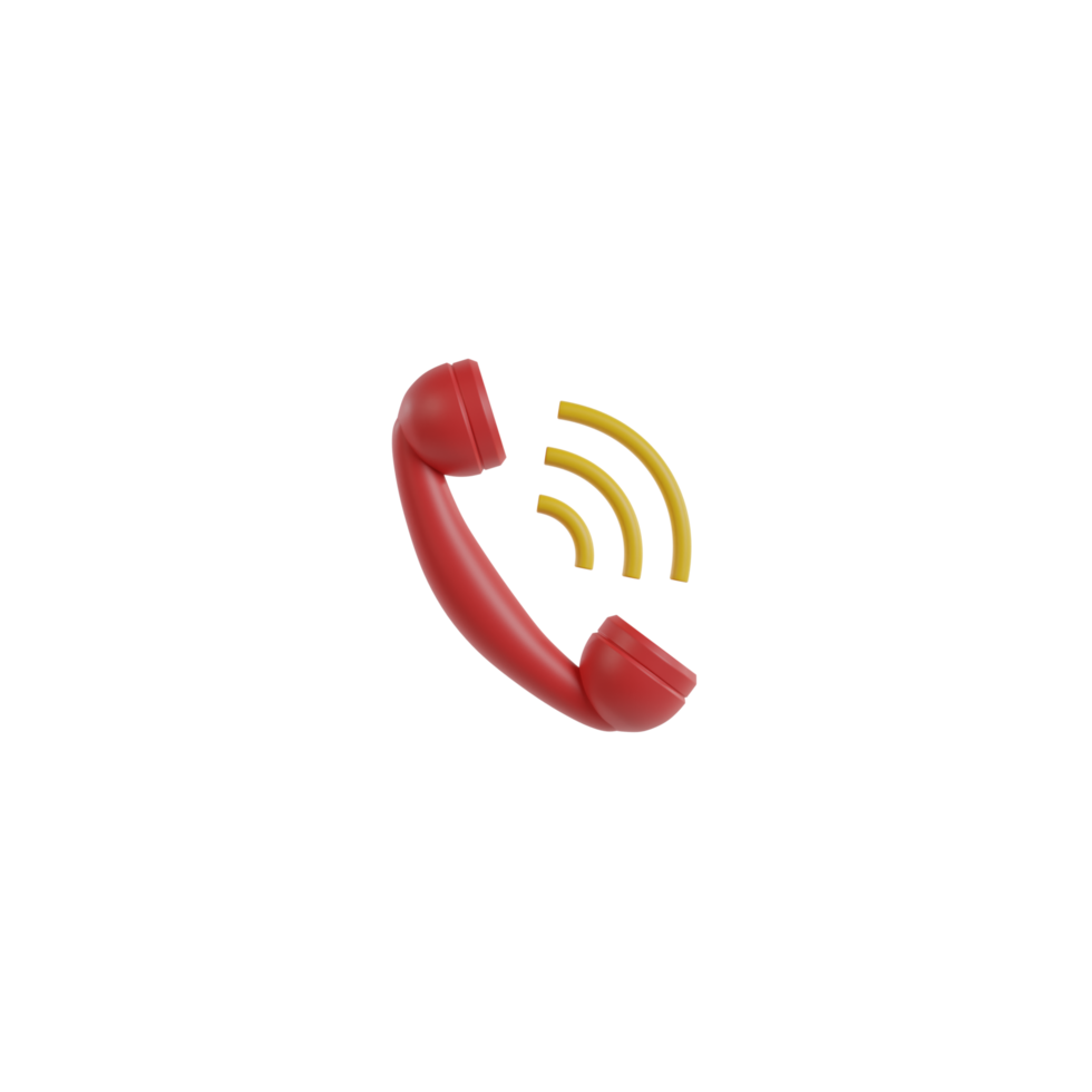 icône de téléphone isolé 3d png