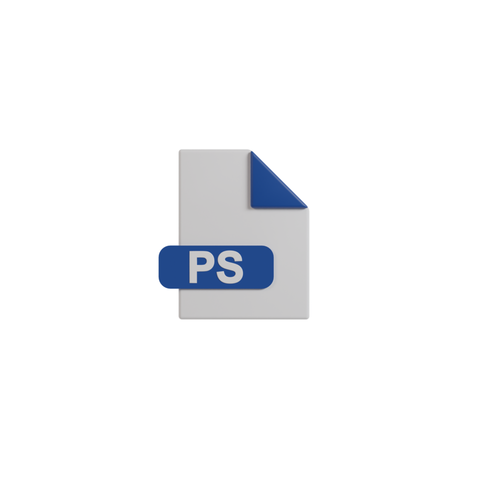 3D Isolated Document Format Icon png