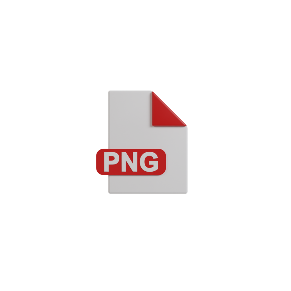 3D Isolated Document Format Icon png