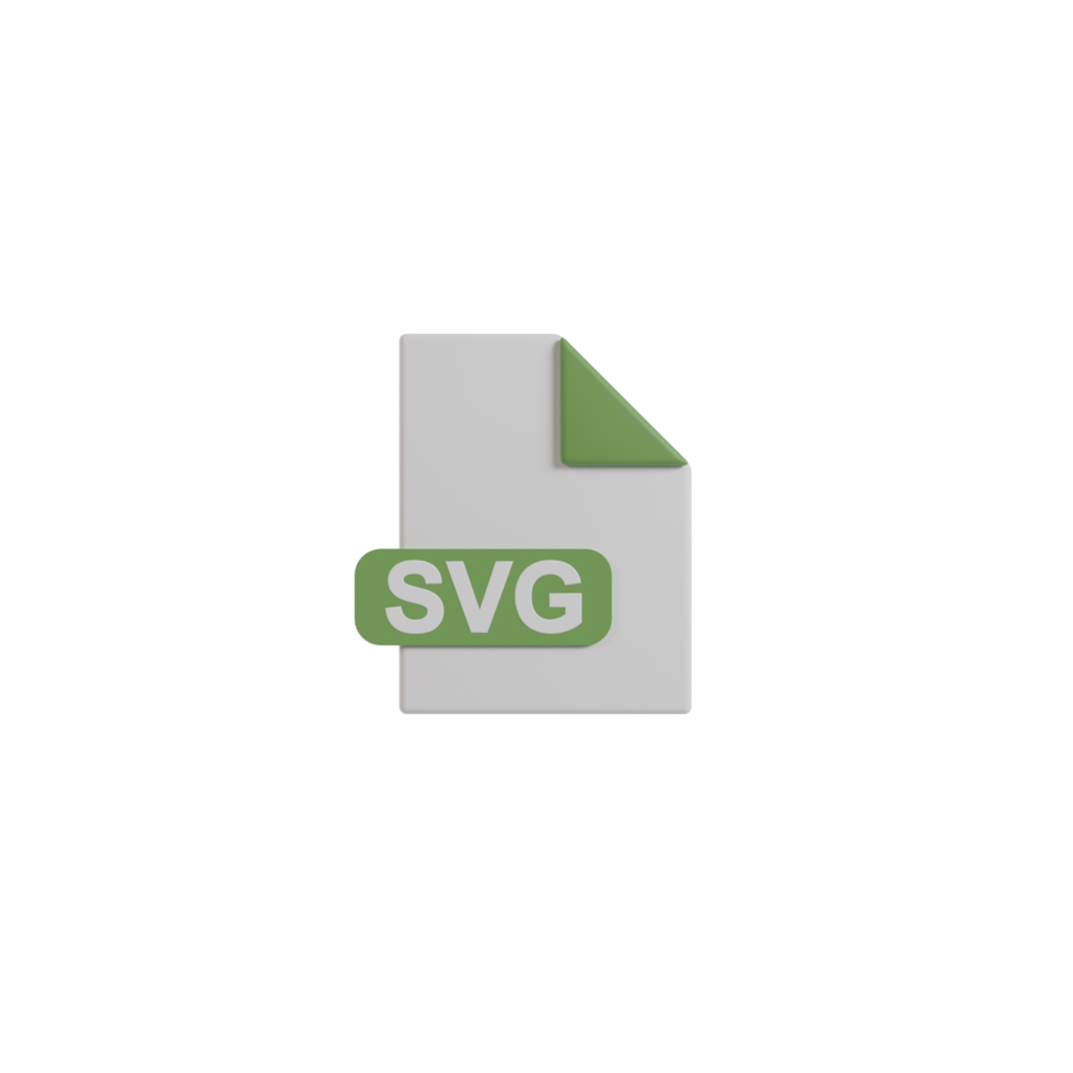 3D Isolated Document Format Icon png