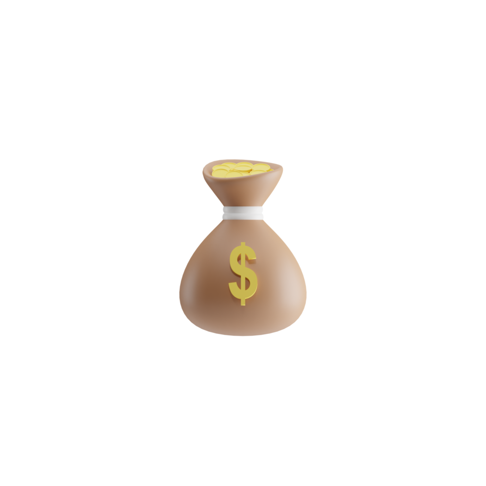 3D-Symbol für isolierte Finanzen png