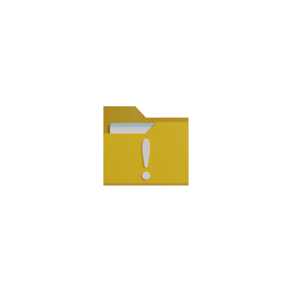 3D Isolated File Format Icon png
