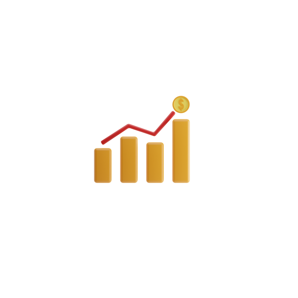 ícone de finanças isolado 3D png