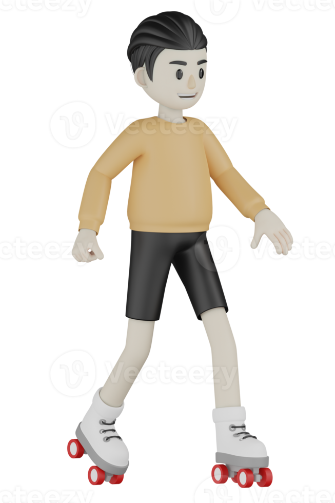 3D Isolated Man With Long Sleeve Shirt Doing Activity png