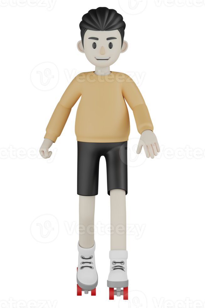 3D Isolated Man With Long Sleeve Shirt Doing Activity png