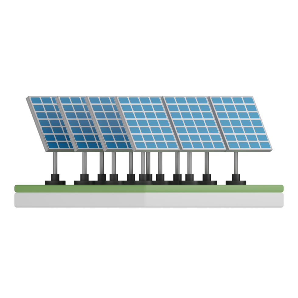 3D Isolated Solar Panel Production png