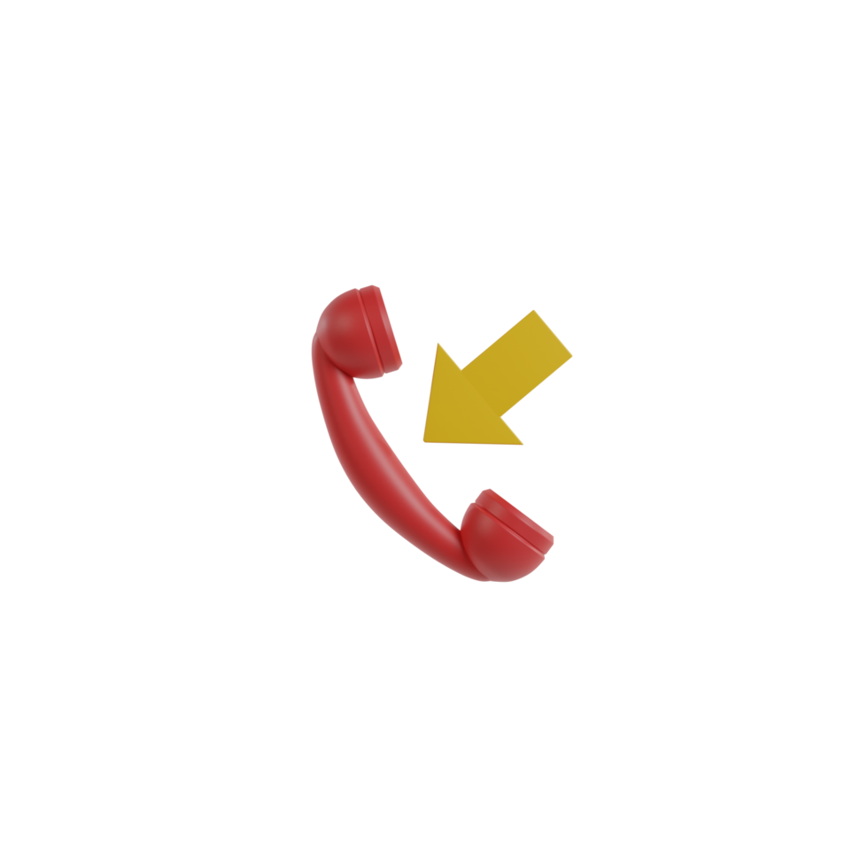 ícone de telefone 3D isolado png