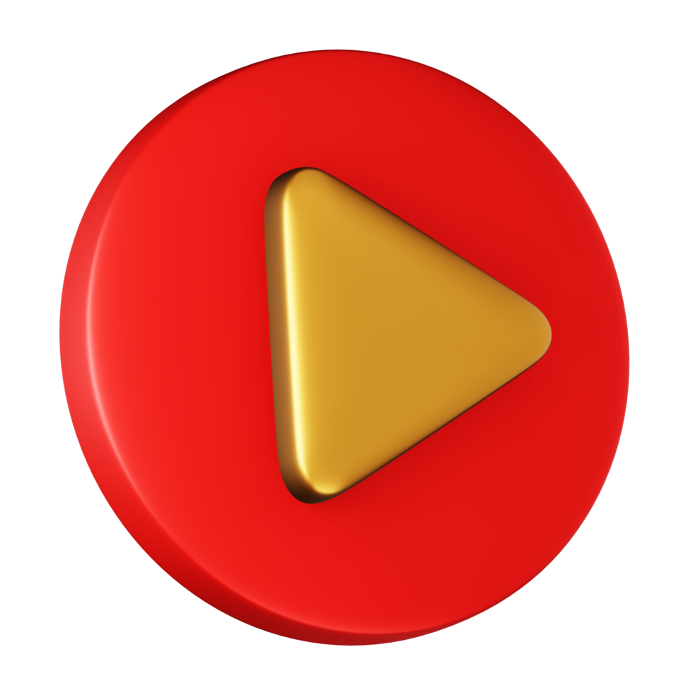 3d play button png