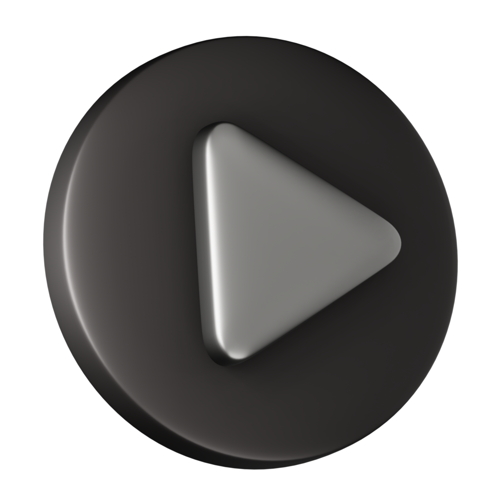 3d play button png