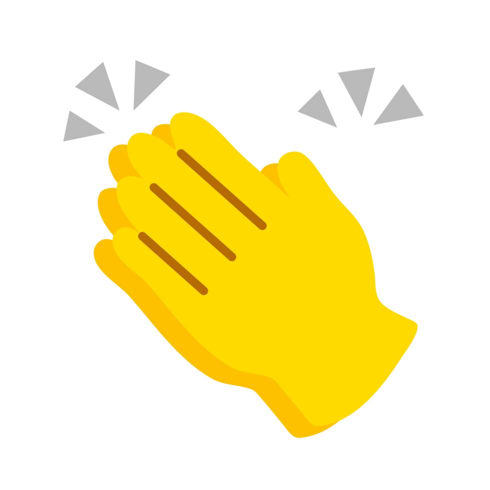 Yellow hand showing symbol PNG