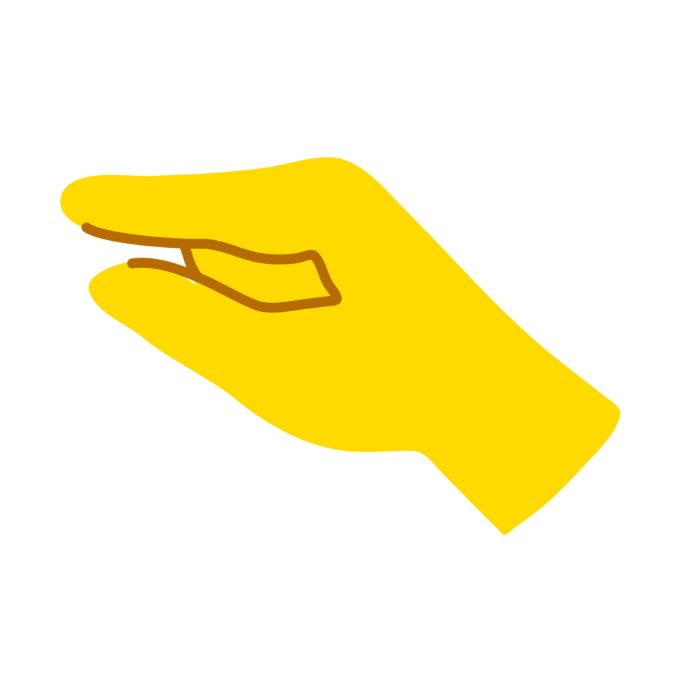 main jaune montrant le symbole png