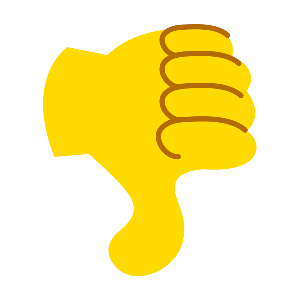 Yellow hand showing symbol PNG