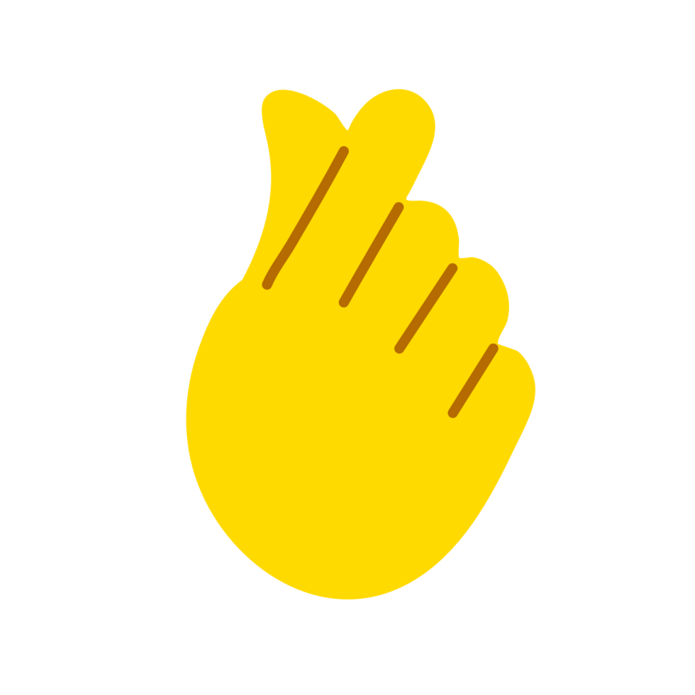 main jaune montrant le symbole png