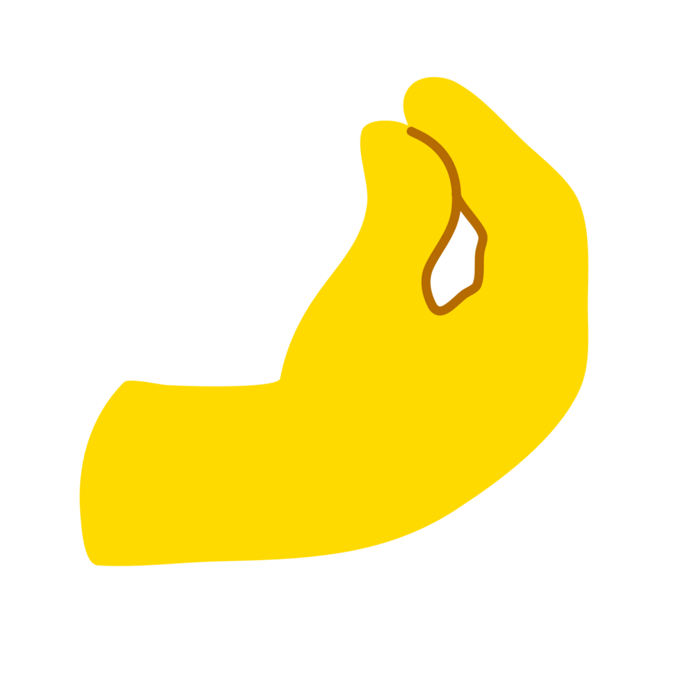 Yellow hand showing symbol PNG