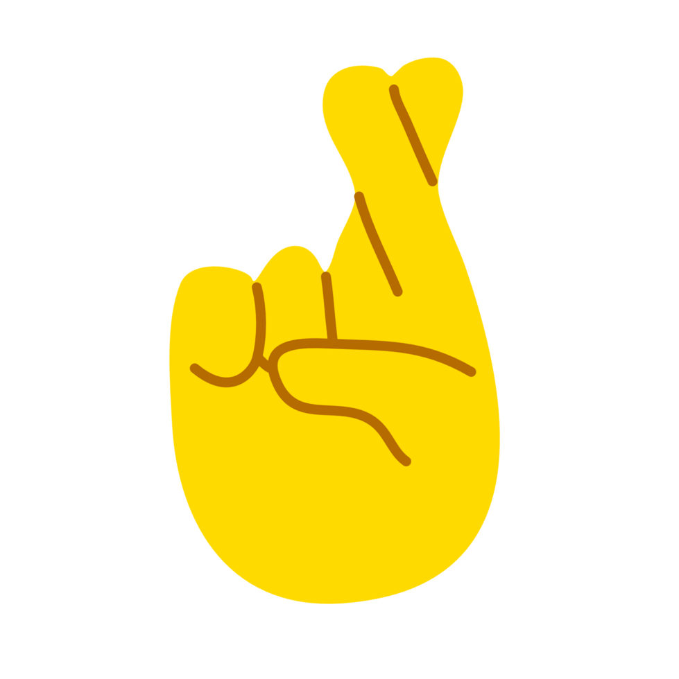 Yellow hand showing symbol PNG