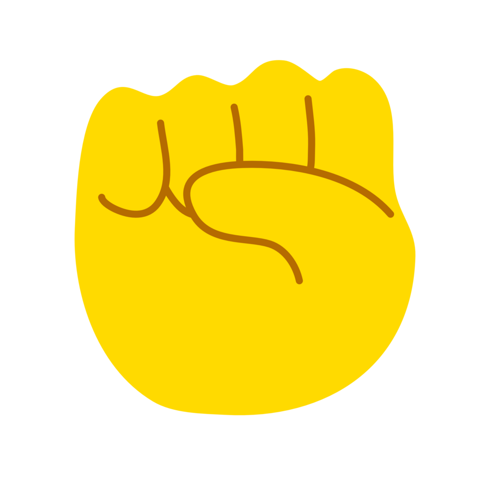 gul hand som visar symbol png