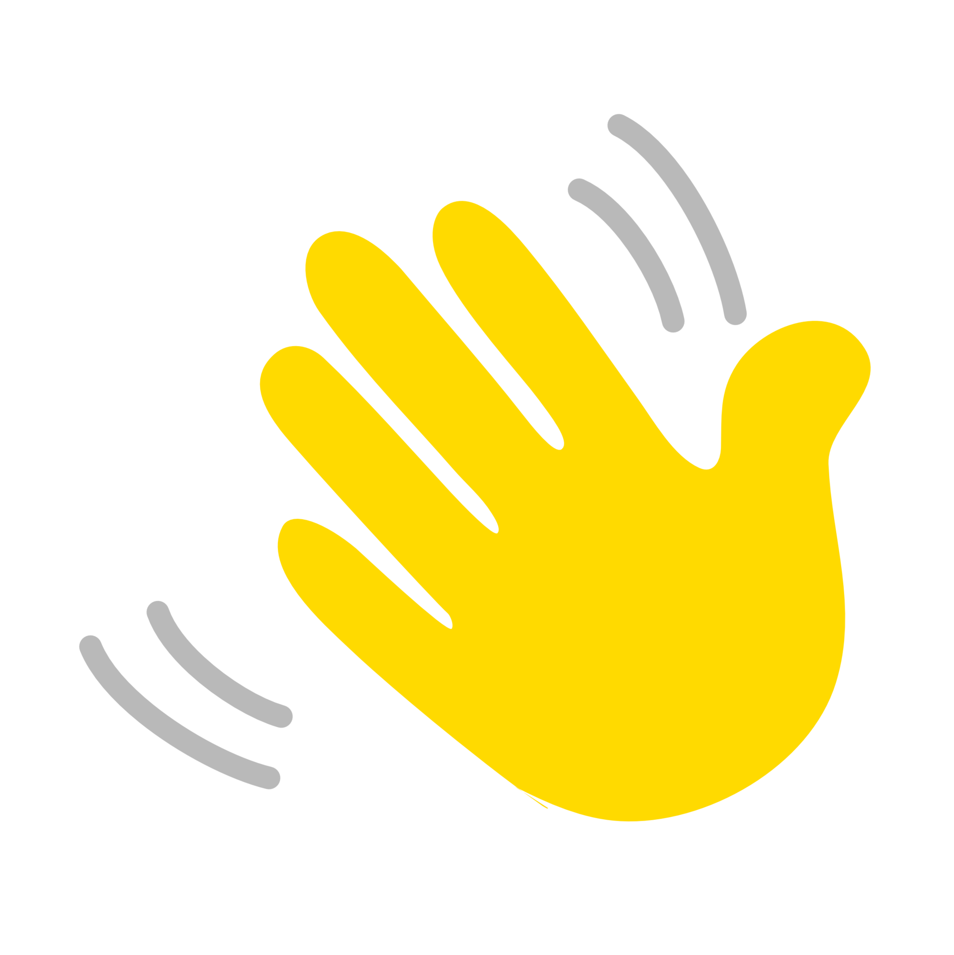 Yellow hand showing symbol PNG 11099619 PNG