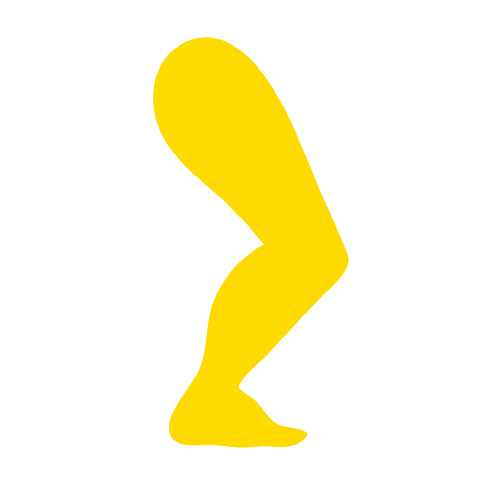 One side of the yellow leg image PNG file