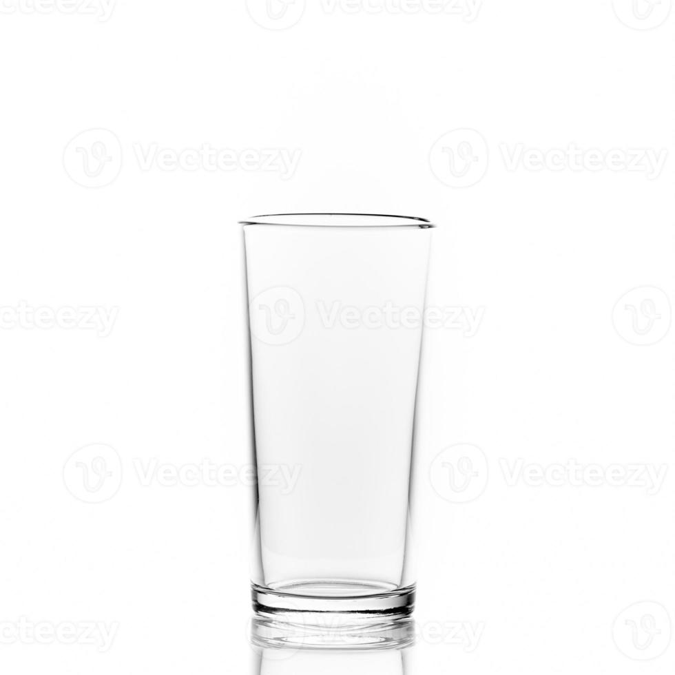 Empty glass isolated on a white background. photo