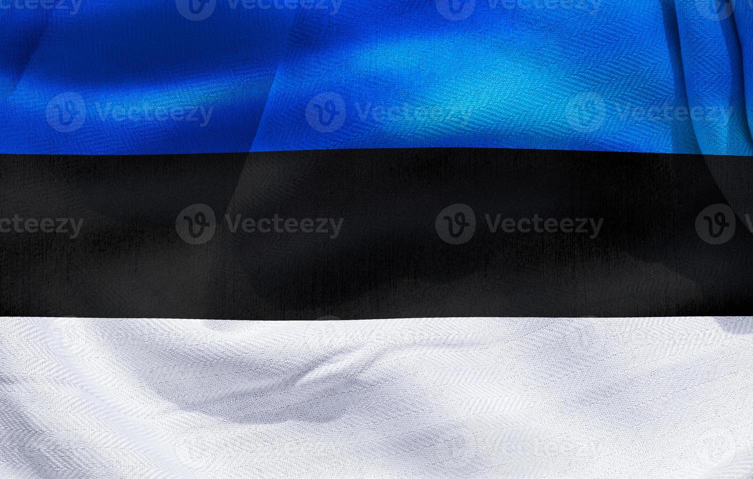 Estonia flag - realistic waving fabric flag photo