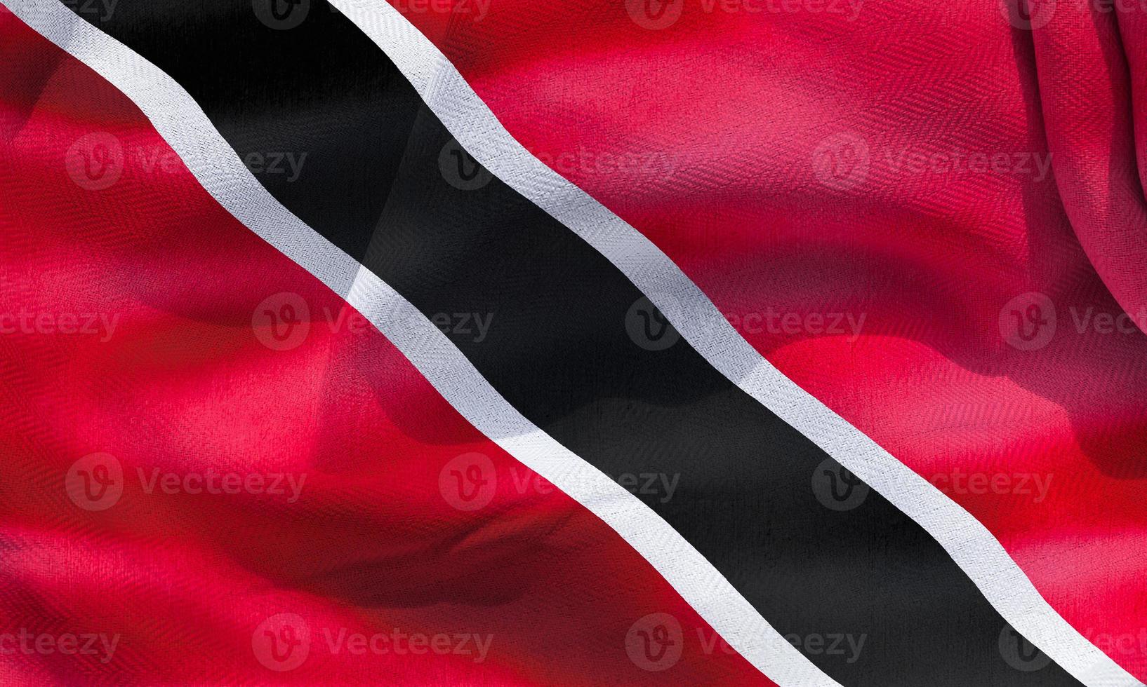 3D-Illustration of a Trinidad and Tobago flag - realistic waving fabric flag photo