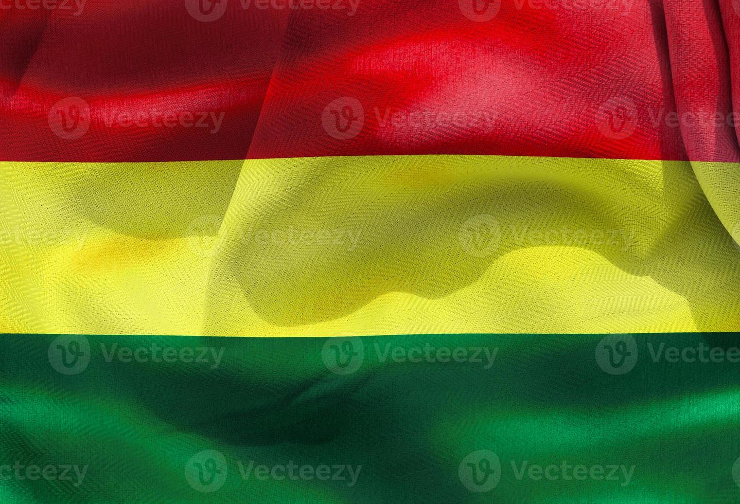 Bolivia flag - realistic waving fabric flag photo
