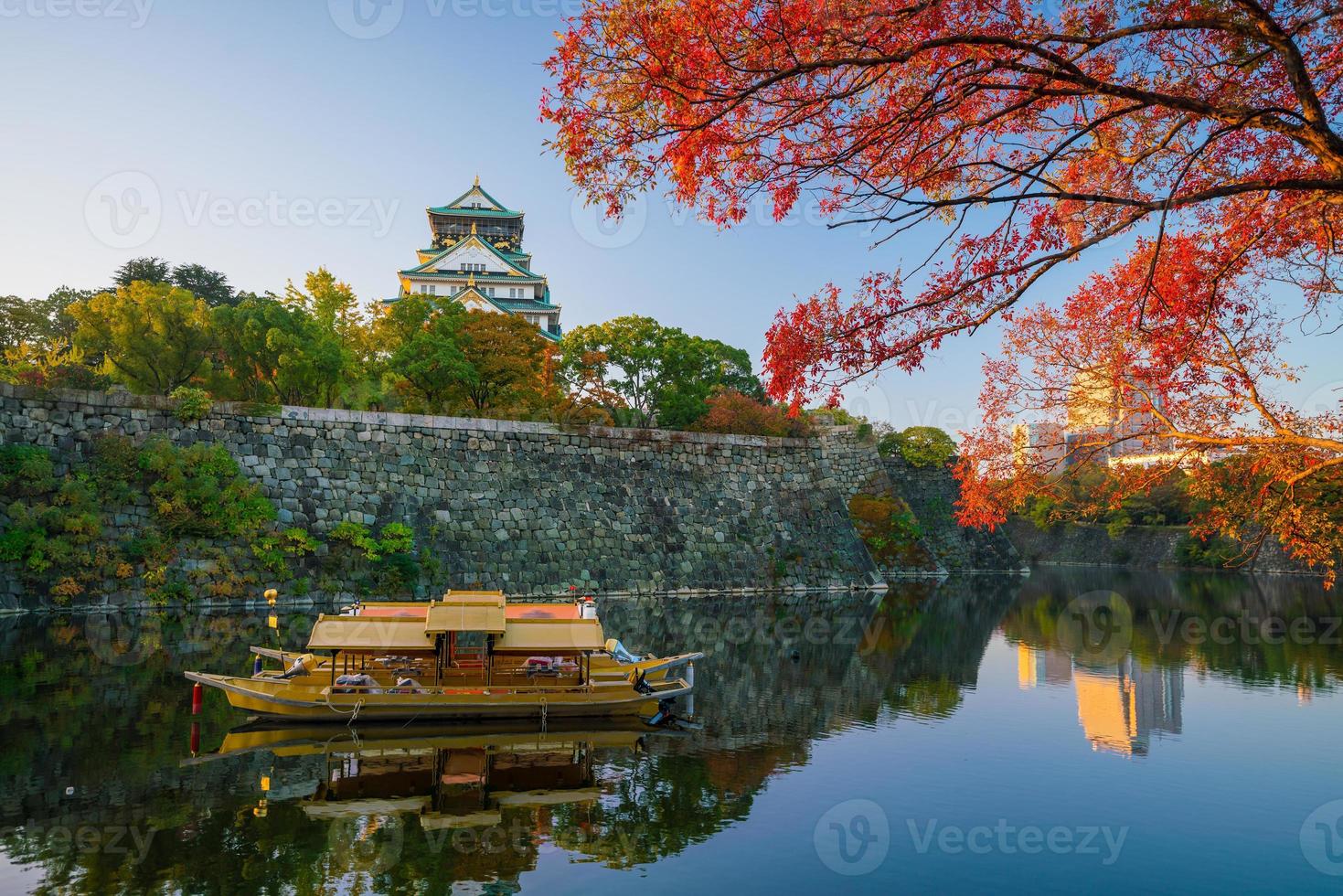 castillo de osaka en osaka foto