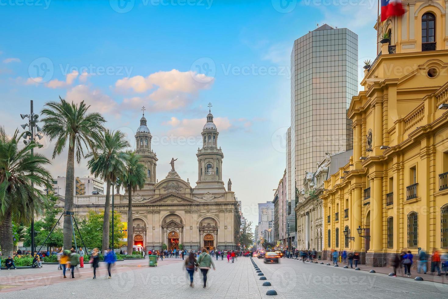 plaza de las armas en santiago de chile foto