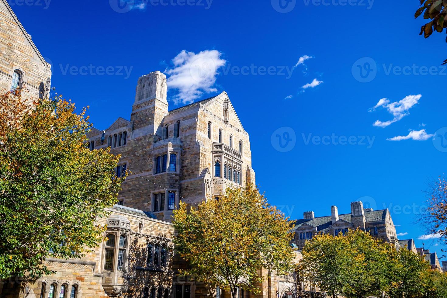 New Haven City Downtown Skyline Paisaje urbano de Connecticut en otoño foto