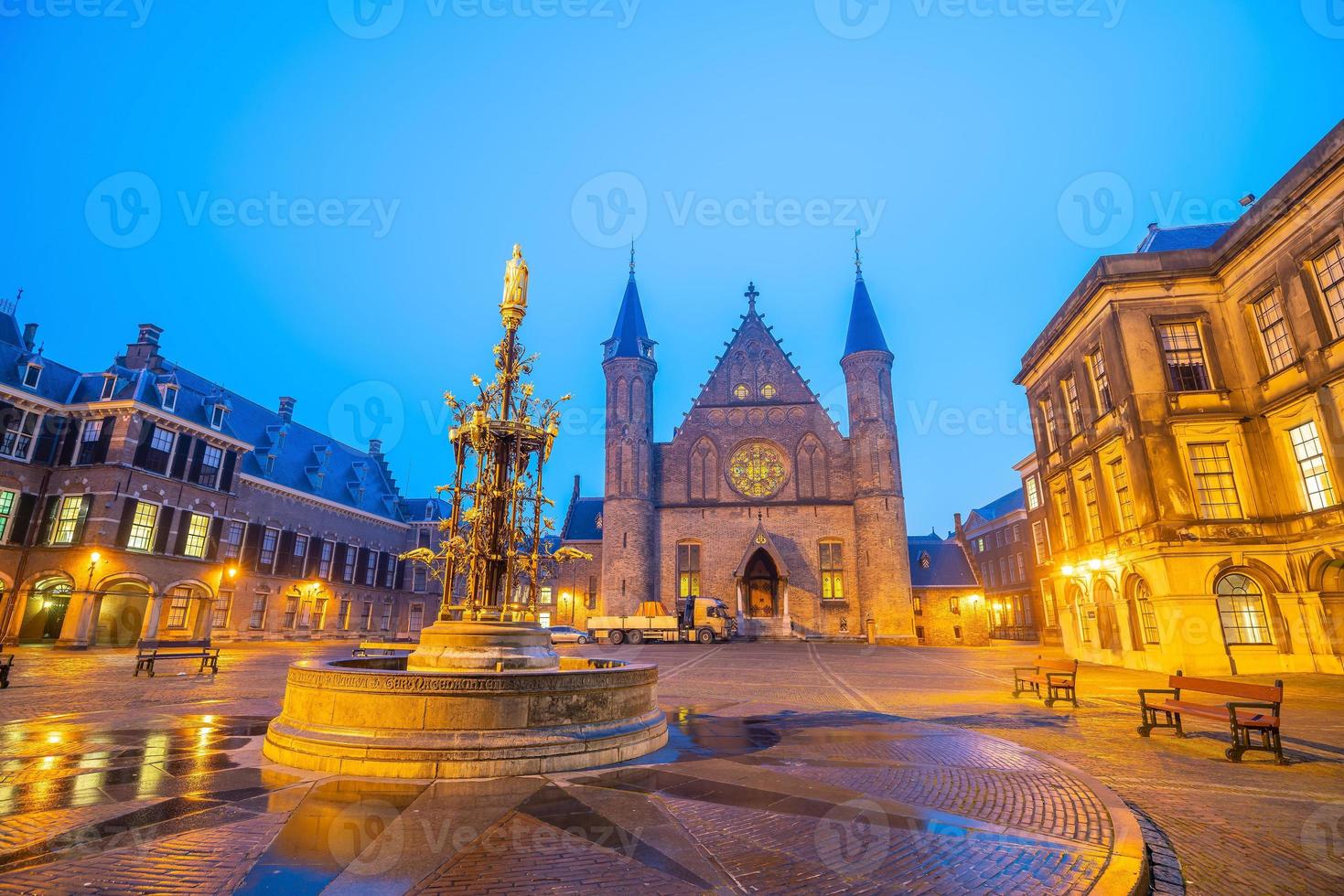 Inner courtyard of the Binnenhof palace in the Hague, Netherlands photo