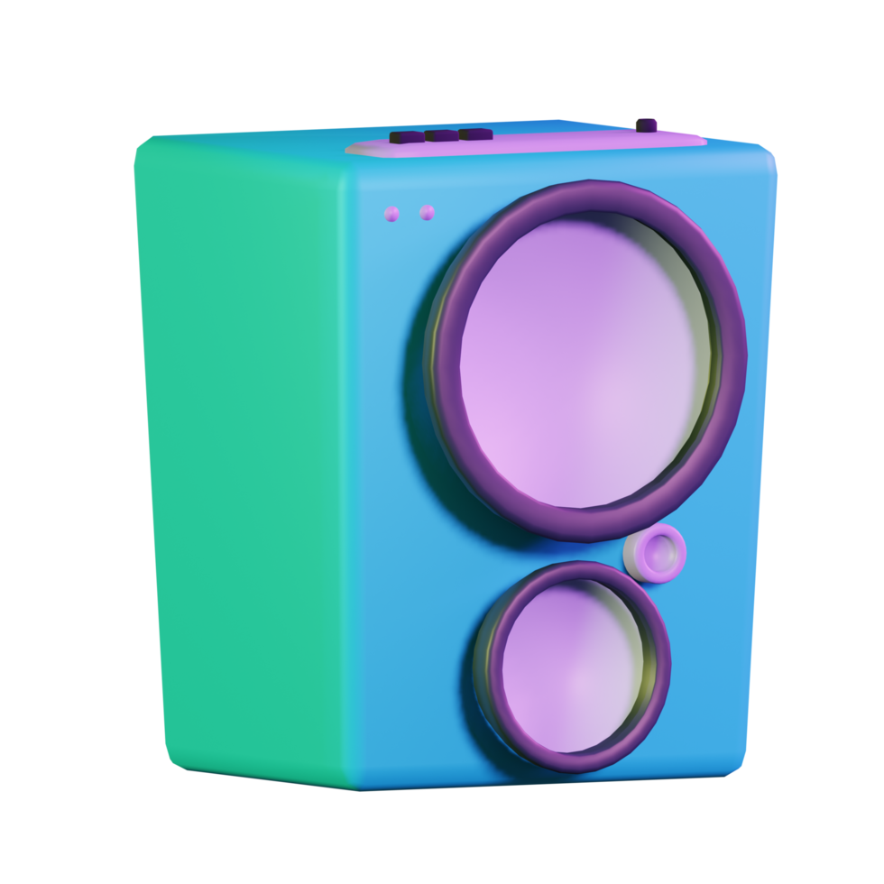 Lautsprecher-Sounddesign 3D-ClipArt png