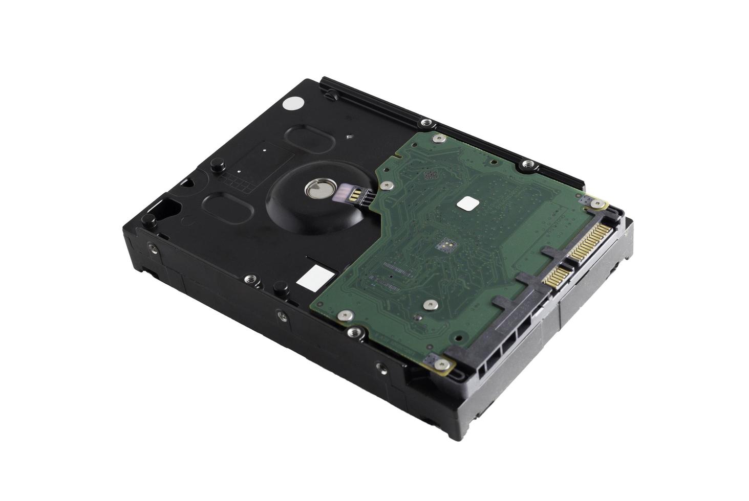 3.5-inch swivel plate internal hard disk drive for desktop computer on white background. photo