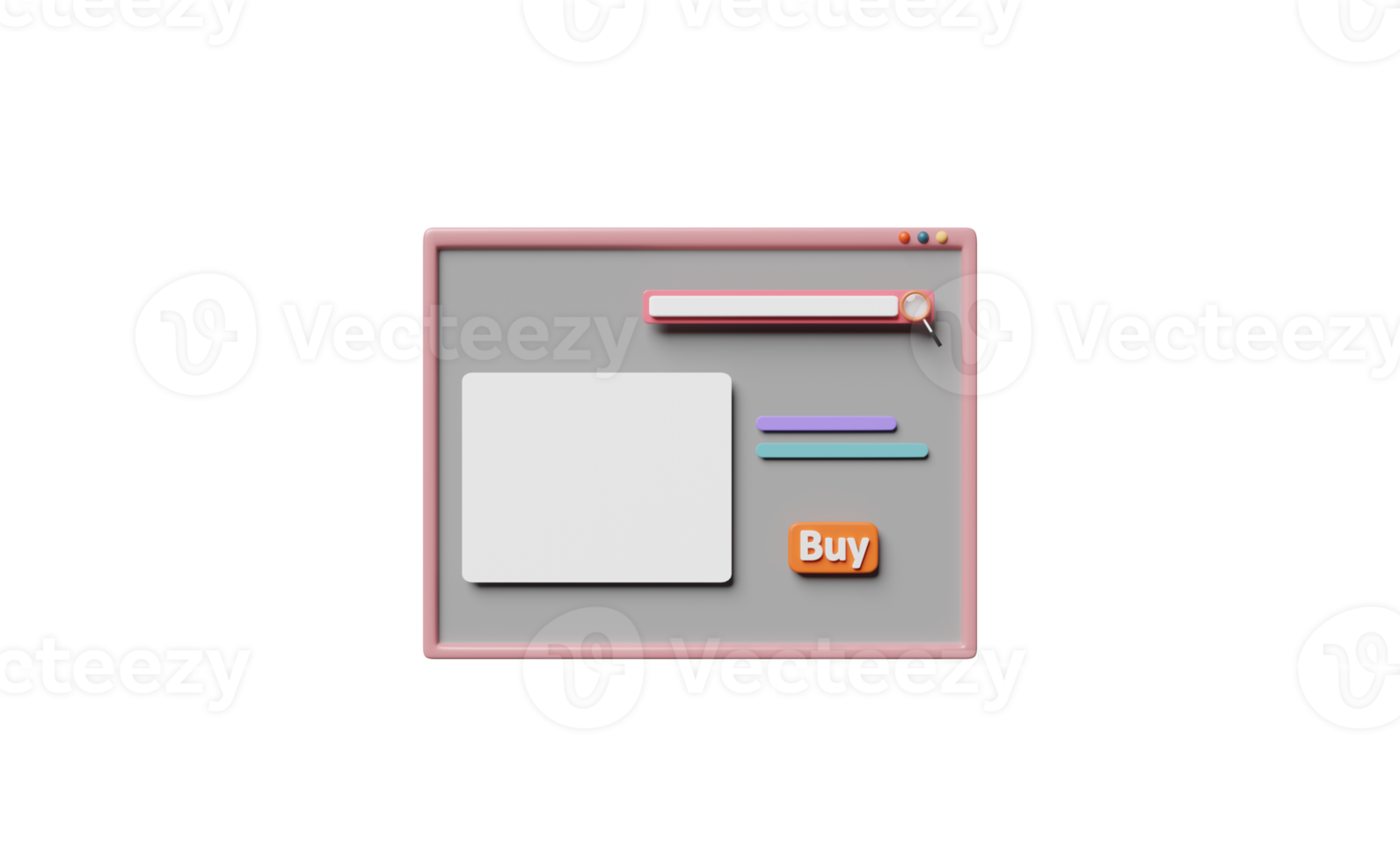 3d smartphone met kopen etiket label, vergroten glas png